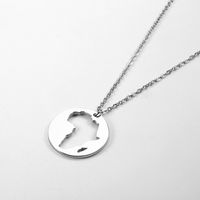 304 Stainless Steel 18K Gold Plated Casual Simple Style Map Pendant Necklace sku image 1