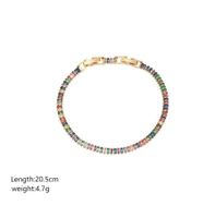 Copper 18K Gold Plated Vintage Style Simple Style Commute Geometric Inlay Zircon Bracelets main image 2