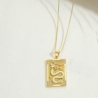Copper 14K Gold Plated Simple Style Geometric Inlay Zircon Necklace sku image 6
