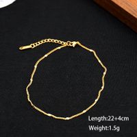 Vacation Simple Style Geometric 304 Stainless Steel Titanium Steel Plating Gold Plated Women's Anklet main image 3