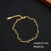 Vacation Simple Style Geometric 304 Stainless Steel Titanium Steel Plating Gold Plated Women's Anklet main image 5