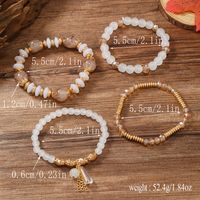 Casual Retro Butterfly Arylic Alloy Rope Gem Pearl Beads Unisex Drawstring Bracelets sku image 12