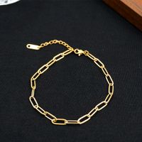 Vacation Simple Style Geometric 304 Stainless Steel Titanium Steel Plating Gold Plated Women's Anklet sku image 3