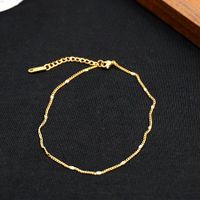 Vacation Simple Style Geometric 304 Stainless Steel Titanium Steel Plating Gold Plated Women's Anklet sku image 2