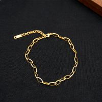 Vacation Simple Style Geometric 304 Stainless Steel Titanium Steel Plating Gold Plated Women's Anklet sku image 1