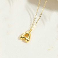 Copper 14K Gold Plated Simple Style Letter Pendant Necklace sku image 2