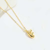 Copper 14K Gold Plated Simple Style Letter Pendant Necklace sku image 12