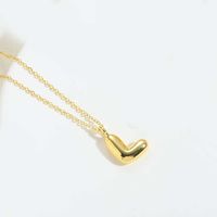 Copper 14K Gold Plated Simple Style Letter Pendant Necklace sku image 3