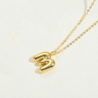 Copper 14K Gold Plated Simple Style Letter Pendant Necklace sku image 1