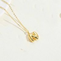 Copper 14K Gold Plated Simple Style Letter Pendant Necklace sku image 9