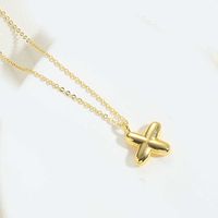 Copper 14K Gold Plated Simple Style Letter Pendant Necklace sku image 21