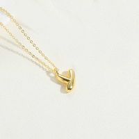 Copper 14K Gold Plated Simple Style Letter Pendant Necklace sku image 15