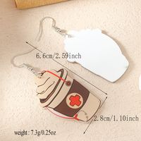 1 Pair Casual Cartoon Style Cup Arylic Silver Plated Drop Earrings main image 2