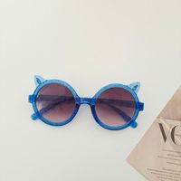 Cartoon Style Solid Color Pc Resin Oval Frame Full Frame Kids Sunglasses sku image 3