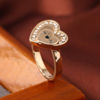 Wholesale Jewelry Elegant Simple Style Letter Heart Shape Alloy Rhinestones Rings main image 1