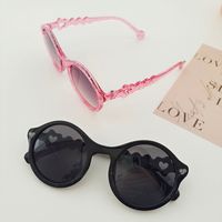 Cartoon Style Solid Color Pc Resin Oval Frame Full Frame Kids Sunglasses main image 4