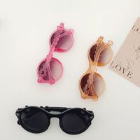 Cartoon Style Solid Color Pc Resin Oval Frame Full Frame Kids Sunglasses main image 5