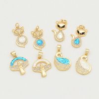 1 Piece 13 * 23mm 15 * 22mm 18 * 21mm Copper Zircon 18K Gold Plated Animal Polished Pendant main image 4