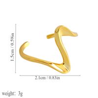 Simple Style Waves Alloy Wholesale Open Rings main image 2