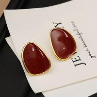 1 Pair Elegant Sweet Streetwear Color Block Plating Copper 18K Gold Plated Ear Studs main image 6
