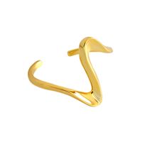 Simple Style Waves Alloy Wholesale Open Rings sku image 1