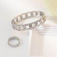 Casual Simple Style Heart Shape Alloy Women's Rings Bracelets main image 3