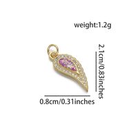 1 Piece 8 * 21mm Copper Zircon 18K Gold Plated Chili Polished Pendant sku image 4