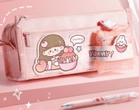 Letter Cloth Learning School Cartoon Style Cute Pencil Case sku image 1