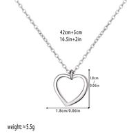 Copper White Gold Plated Gold Plated Simple Style Streetwear Heart Shape Pendant Necklace main image 2