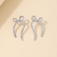 1 Piece Nordic Style Bow Knot Hollow Out Alloy Ear Studs main image 5