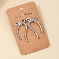 1 Piece Nordic Style Bow Knot Hollow Out Alloy Ear Studs main image 4