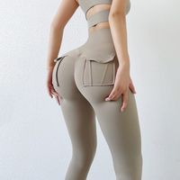 Basic Classic Style Solid Color Nylon Active Bottoms Leggings main image 5