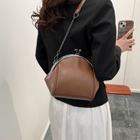 Women's Splicing Classic Style Sewing Thread Clipped Button Dome Bag main image 4