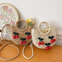 Women's Braid Fruit Solid Color Beach Sewing Thread String Handbag main image 1