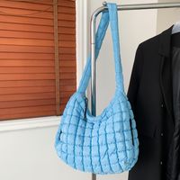 Women's Nylon Plaid Classic Style Sewing Thread Square Zipper Shoulder Bag main image 9