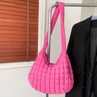Women's Nylon Plaid Classic Style Sewing Thread Square Zipper Shoulder Bag main image 5