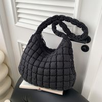 Women's Nylon Plaid Classic Style Sewing Thread Square Zipper Shoulder Bag sku image 1