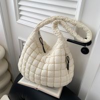 Women's Nylon Plaid Classic Style Sewing Thread Square Zipper Shoulder Bag sku image 10