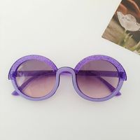 Cartoon Style Solid Color Pc Resin Oval Frame Full Frame Kids Sunglasses sku image 2
