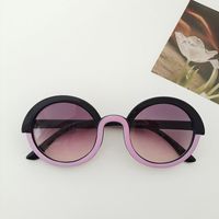 Cartoon Style Solid Color Pc Resin Oval Frame Full Frame Kids Sunglasses sku image 5