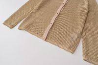 Femmes Cardigan Tricots Manche Longue Blouses Tricoté Décontractée Style Simple Couleur Unie main image 5