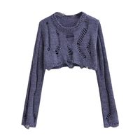 Women's Sweater Long Sleeve Blouses Knitted Streetwear Solid Color main image 5