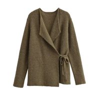 Women's Knitwear Long Sleeve Sweaters & Cardigans British Style Solid Color main image 6