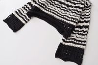 Women's Sweater Long Sleeve Sweaters & Cardigans Contrast Binding Classic Style Stripe main image 4