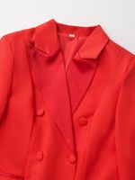 Women's Blazer Long Sleeve Blazers Button Streetwear Solid Color main image 4