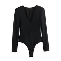 Women's Bodysuits Bodysuits Backless Simple Style Solid Color main image 6