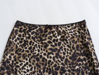 Summer Spring Autumn Streetwear Leopard Spandex Polyester Midi Dress Skirts main image 2