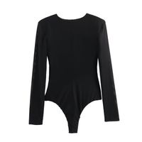 Women's Bodysuits Bodysuits Backless Simple Style Solid Color main image 4