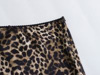 Sommer Frühling Herbst Strassenmode Leopard Elasthan Polyester Midi-Kleid Röcke main image 3