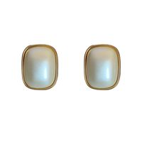1 Pair Elegant Formal Sweet Square Plating Copper 18K Gold Plated Ear Studs main image 6